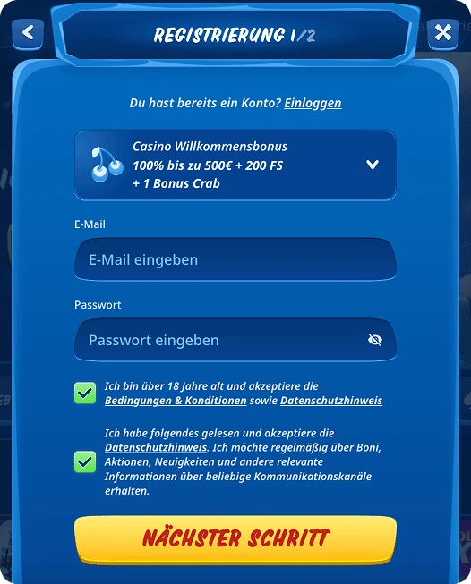 Registrierung
